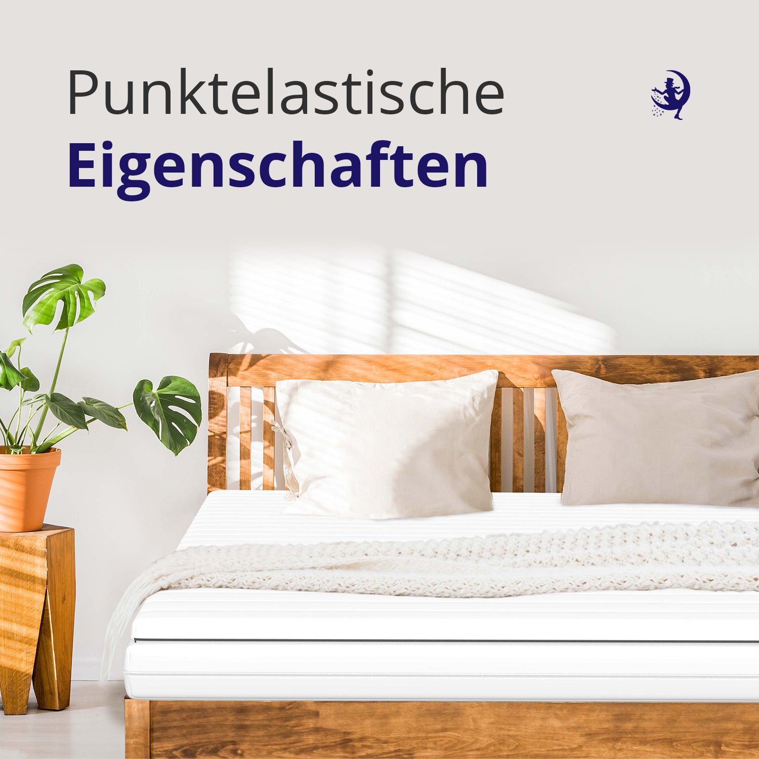 Orthopädischer Gelschaum Topper im modernen Schlafzimmer – sorgt für punktelastische Unterstützung, ideal gegen Rückenschmerzen und zur Druckentlastung.
