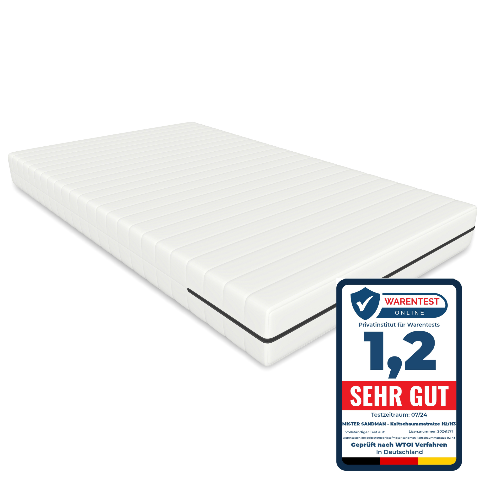 Matelas mousse froide 2en1 degré de dureté H2/H3