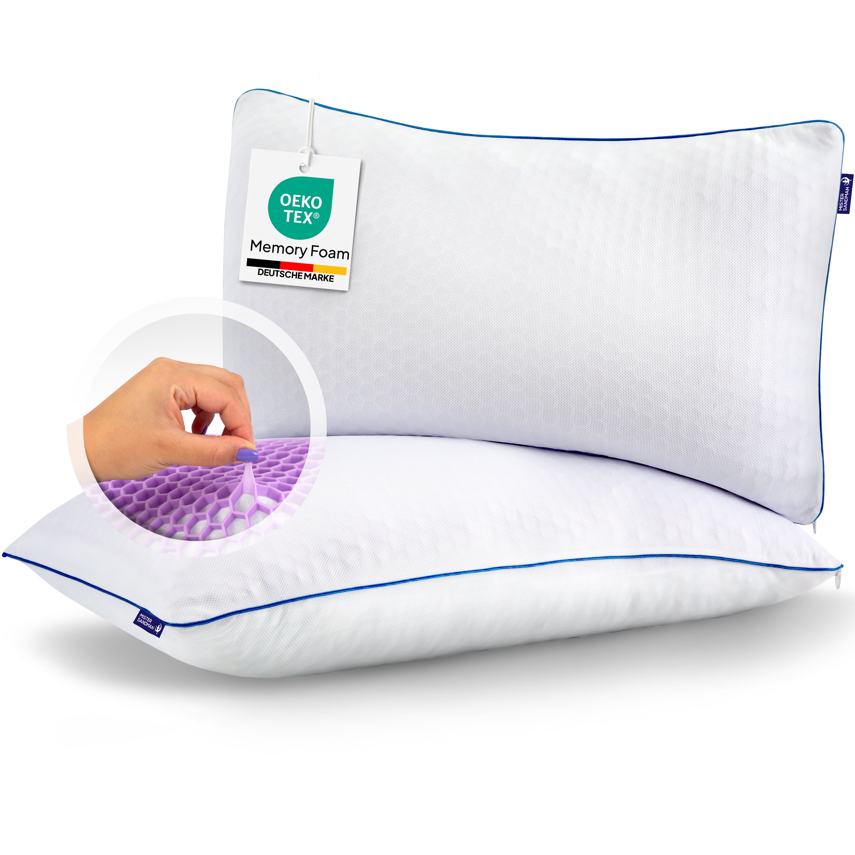 Oreiller TPE Premium à flocons de mémoire de forme - 40x80cm